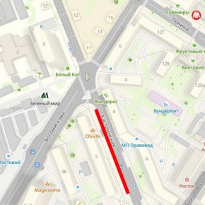 Сегодня перекроют часть дороги на улице Кастринская