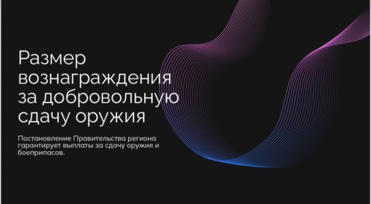 Согласно Постановлению Правительства Забайкальского края, гражданам, добровольно сдавшим оружие, боеприпасы, взрывчатые вещества и взрывные устройства, выплачивается денежное вознаграждение
