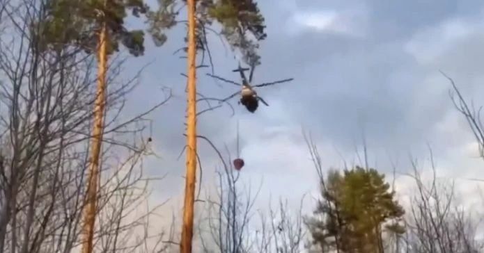 Вертолёт Ми-8 прибыл в Забайкалье для предупреждения и ликвидации ЧС