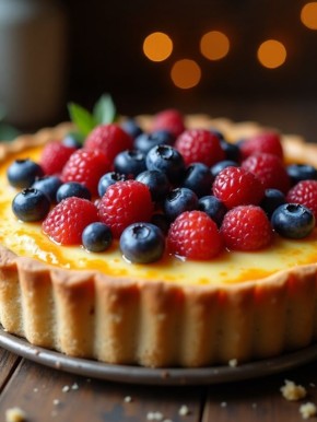 Как приготовить ягодно-кремовый пирог с домашним творожным сыром