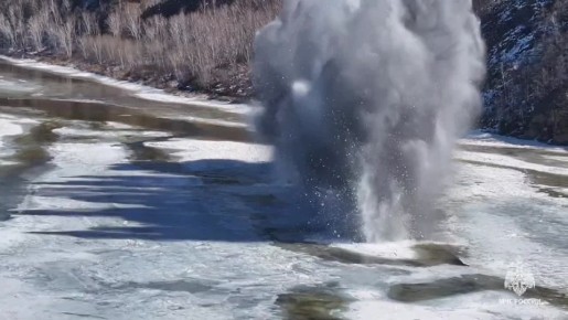 В Забайкалье проводят плановые взрывные работы на реке Шилке для предотвращения подтоплений населенных пунктов