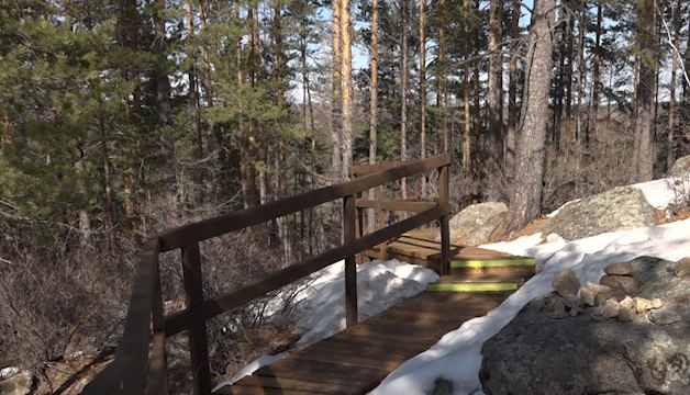 По маршруту тропы «Кресловая гора» на экокурорте «Кука»