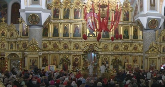 Пасхальное богослужение в Кафедральном соборе Казанской иконы Божией Матери в Чите (запись по трансляции)