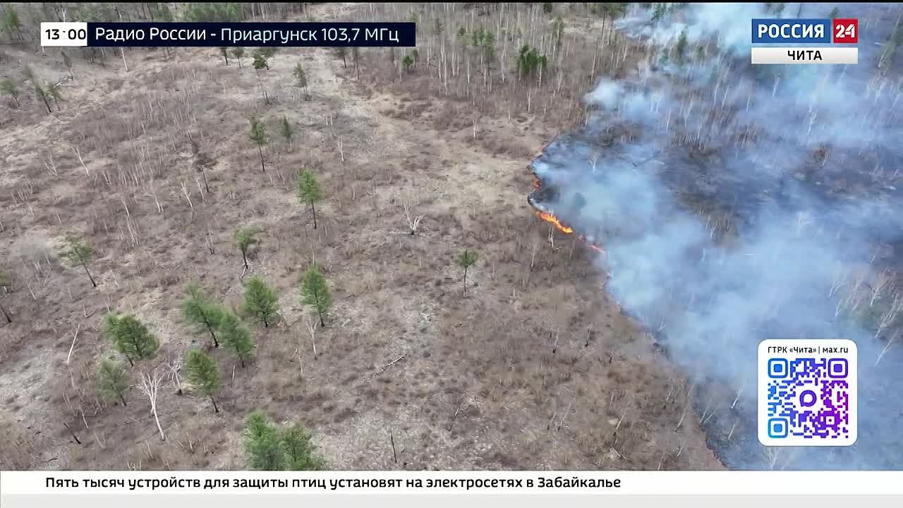За сутки в Забайкалье ликвидировали пять палов сухой травы на площади 50 гектаров