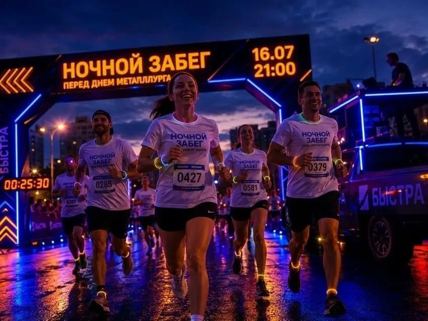 Напоминаем, ночной забег, посвященный Дню металлурга, пройдет в краевом центре в четверг, 16 июля