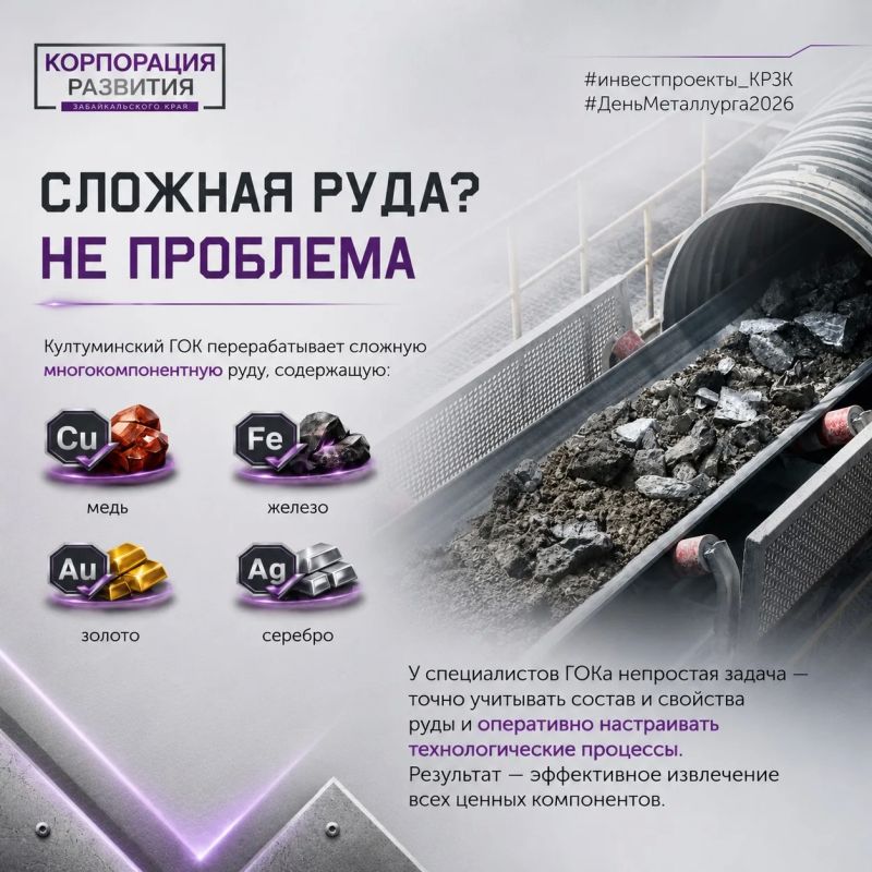 Сегодня в праздничной рубрике #инвестпроекты_КРЗК рассказываем о самом молодом ГОКе Забайкалья, расположенном на Култуминском месторождении Сегодня в праздничной рубрике #инвестпроекты_КРЗК рассказываем о самом молодом ГОКе Забайкалья, расположенном на Култуминском месторождении