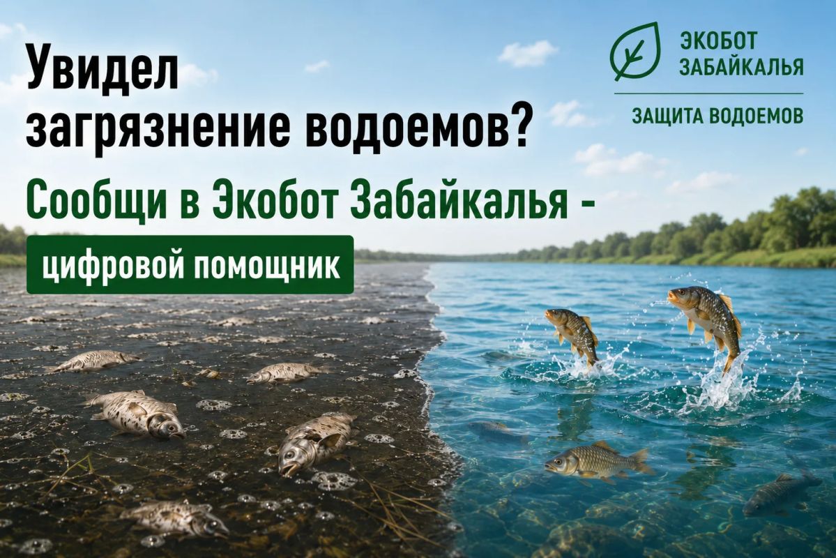 #ЭкоДело. Экобот Забайкалья — сообщить об экологической проблеме просто! Перейди в чат-бот:
