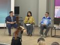 Министр приветствует гостей региона и рассказывает о том,как работают в Забайкалье со сферой креативных индустрий