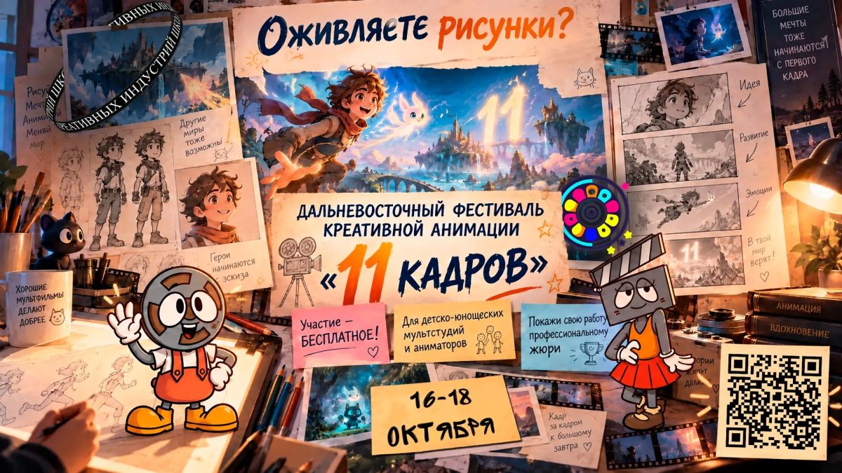 Стартовал приём заявок на Дальневосточный фестиваль креативной анимации «11 кадров»