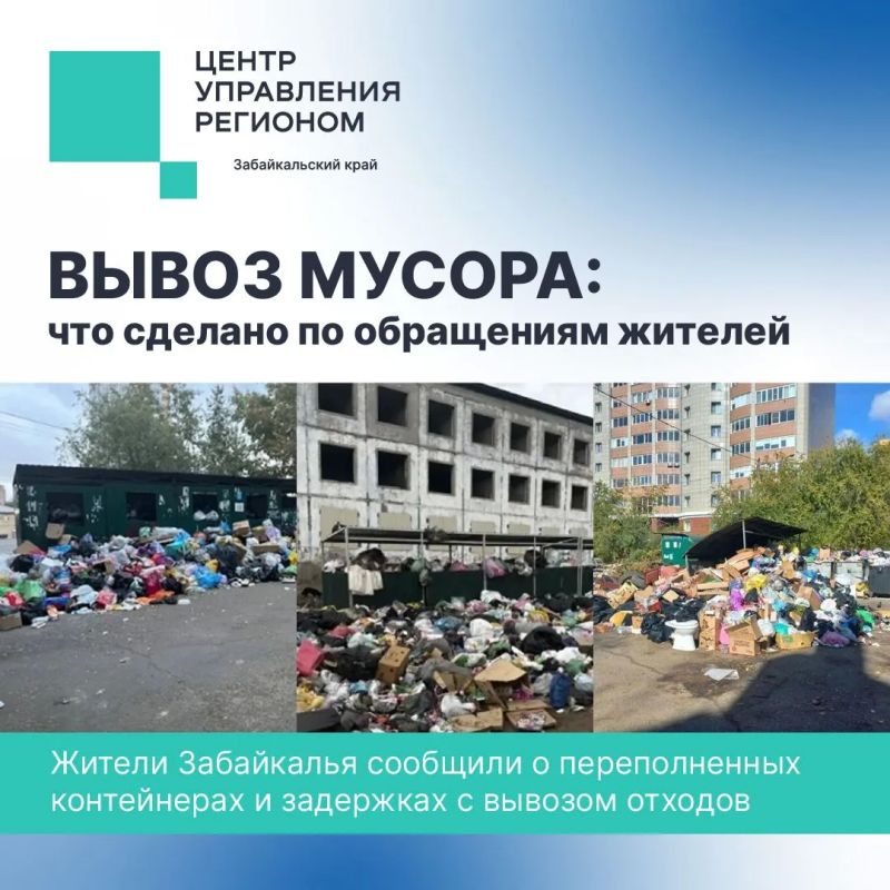 Вывоз мусора: что сделано по обращениям жителей